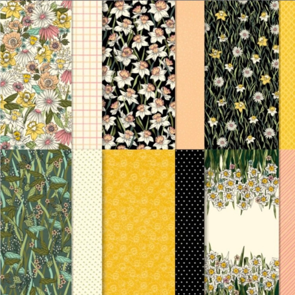 *Retired* Daffodil Afternoon DSP by Stampin Up! Set 12 Sheets, NEW